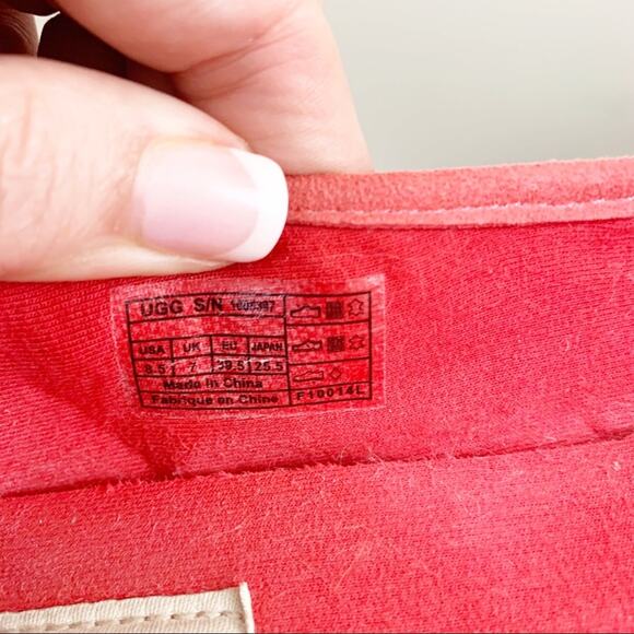 Ugg Syleste Red Espadrille Canvas Slip-On Flats - Picture 6 of 9